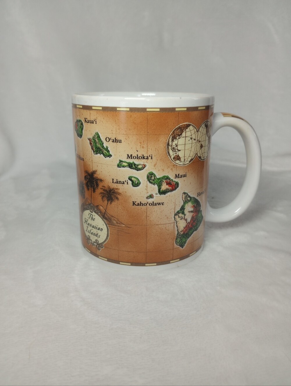 Treasures Of Aloha 2005 Hawaiian Islands VTG Map Coffee Mug Travel Souvenir 10oz